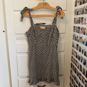 Urban Outfitters Printed Dress with Shoulder Ties